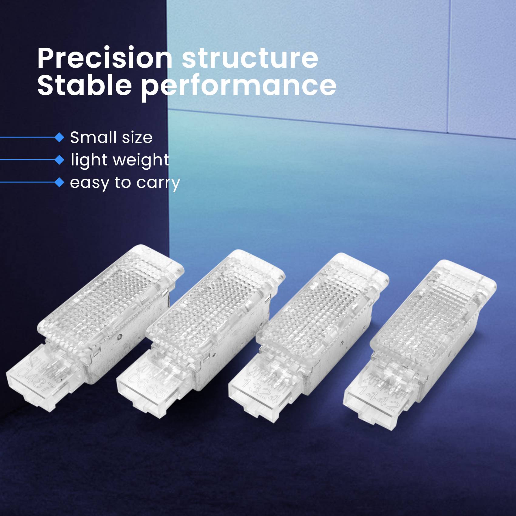 Car Trunk Organizer - AEA6-4 Pcs Car Interior Halogen Footwell